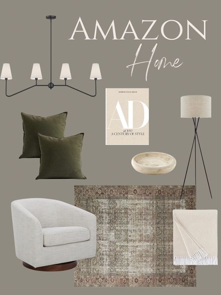Transitional home finds from Amazon. 




Accent chair, swivel chair , Chita home, loloi area, rug, modern organic McGee and Co studio McGee throw blanket, throw pillows, lighting, floor lamp, coffee table, book, decorative bowl

#LTKhome #LTKfindsunder100