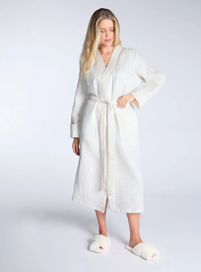 Waffle Cotton Long Robe | Boux Avenue | Boux Avenue (UK)