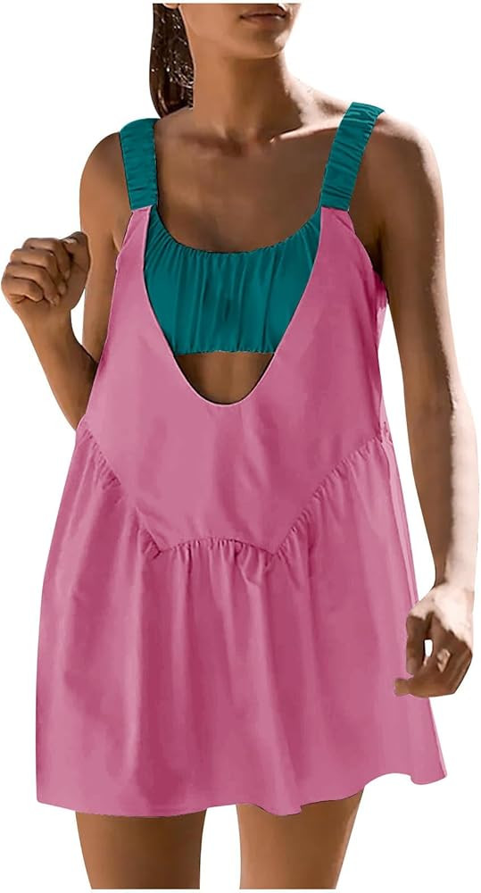 Tennis Dress Built-in Bra Workout Dress Athletic Dress Summer Dupes Dress Trendy 2024 | Amazon (US)