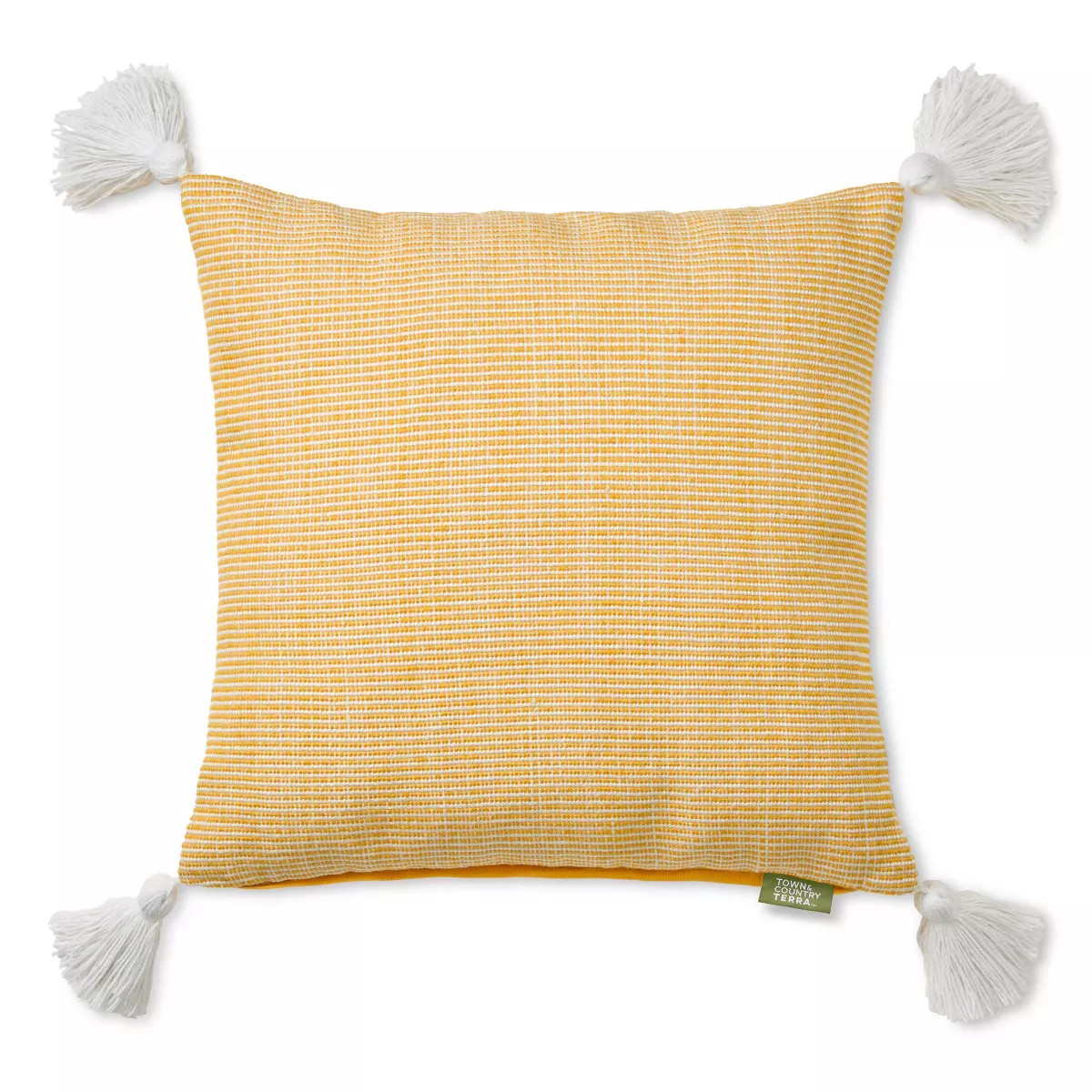 TOWN & COUNTRY TERRA Alara Ribbed Handcrafted Indoor Outdoor Pillow, 100% Recycled Materials, UV ... | Target