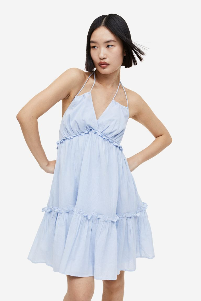 Ruffle-trimmed Halterneck Dress | H&M (US + CA)