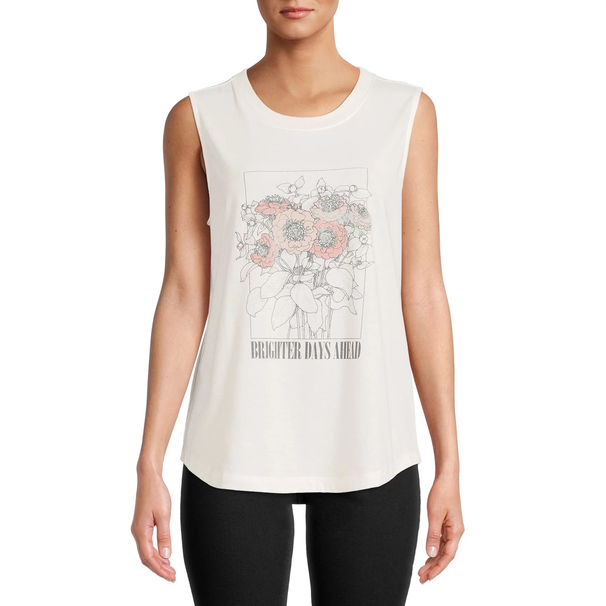Time and Tru Women's Brighter Days Graphic Tank Top | Walmart (US)
