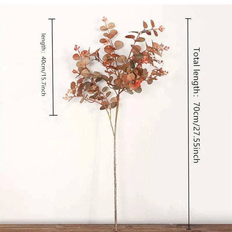 70cm Autumn Artificial Eucalyptus Stem | Eucalyptus Leaves | Single Stem Eucalyptus Branch | Gree... | Etsy (US)