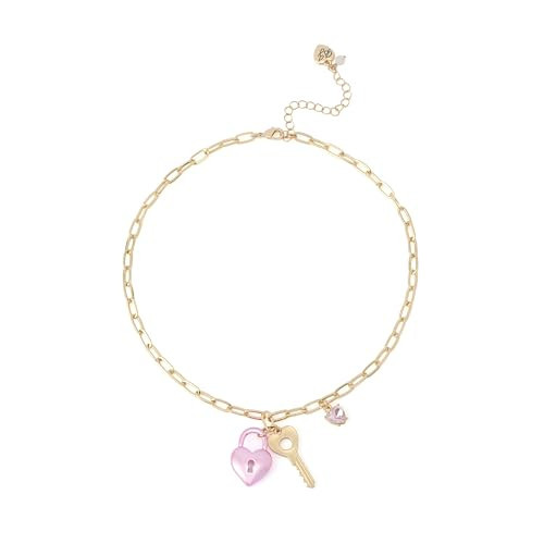 Betsey Johnson Jewelry Women's Sweetheart Lock & Key Pendant Necklace | Amazon (US)