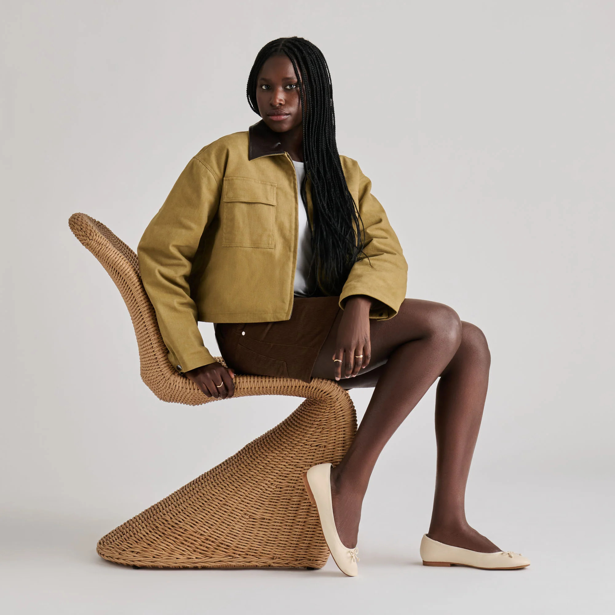 Ritla Ballet Flats Bone Leather | DolceVita.com