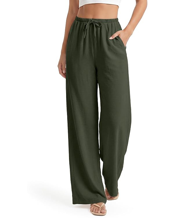 SEVEGO Tall Women 32"/34"/36" Inseam Wide Leg Flowy Palazzo Summer Pants | Amazon (US)