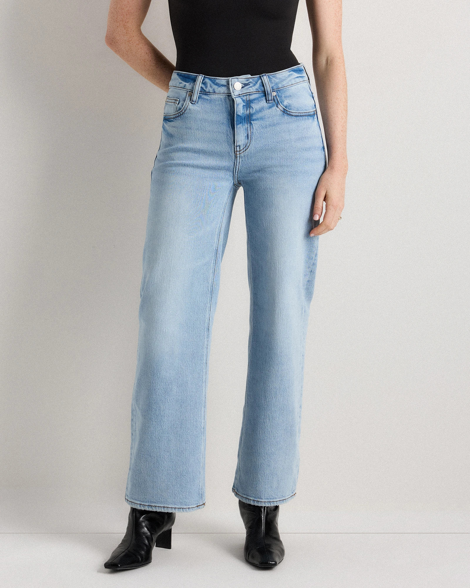 Luna Stretch Relaxed Straight Jeans | Quince