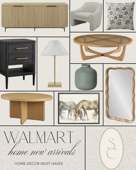 Walmart new for spring includes horse art print, mirror, coffee table, vase, gold table lamp, night stand, buffet, pillow, accent chair.

Home decor, looks for less, luxe for less, Walmart finds, neutral home finds, home accents

#LTKstyletip #LTKhome #LTKfindsunder100