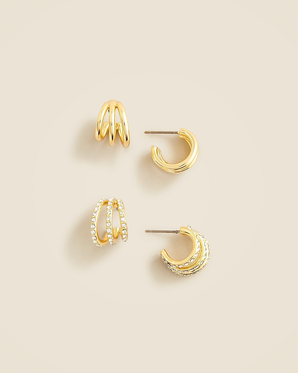 Small huggie hoop earrings two-pack | J. Crew US