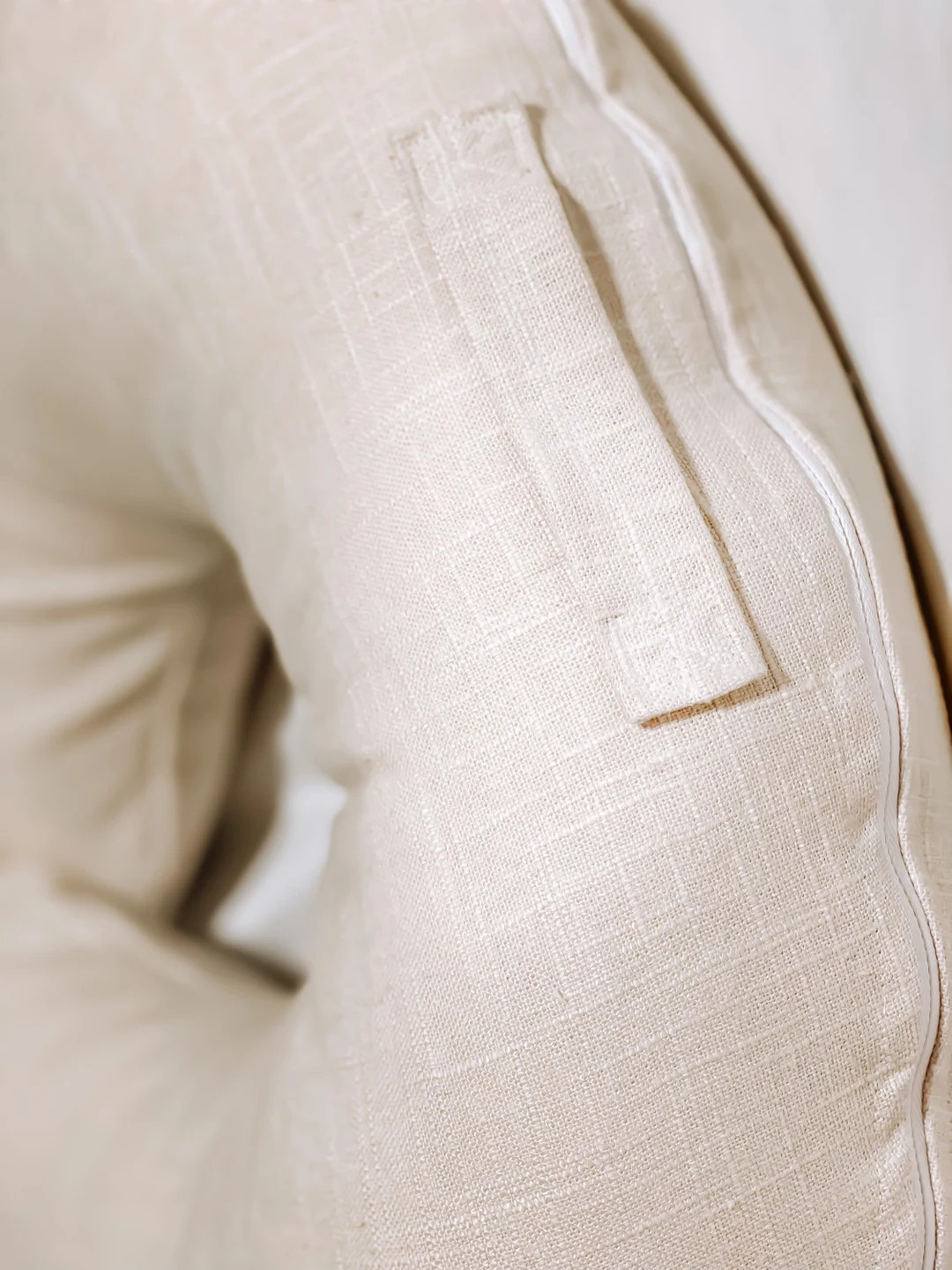 Natural Linen Nursing Pillow Cover in Cream for Breastfeeding, Tummy Time - Etsy | Etsy (US)