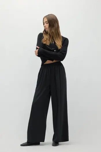 NAKED CASHMERE Evan Silk Wide Leg Pant | Nordstrom | Nordstrom
