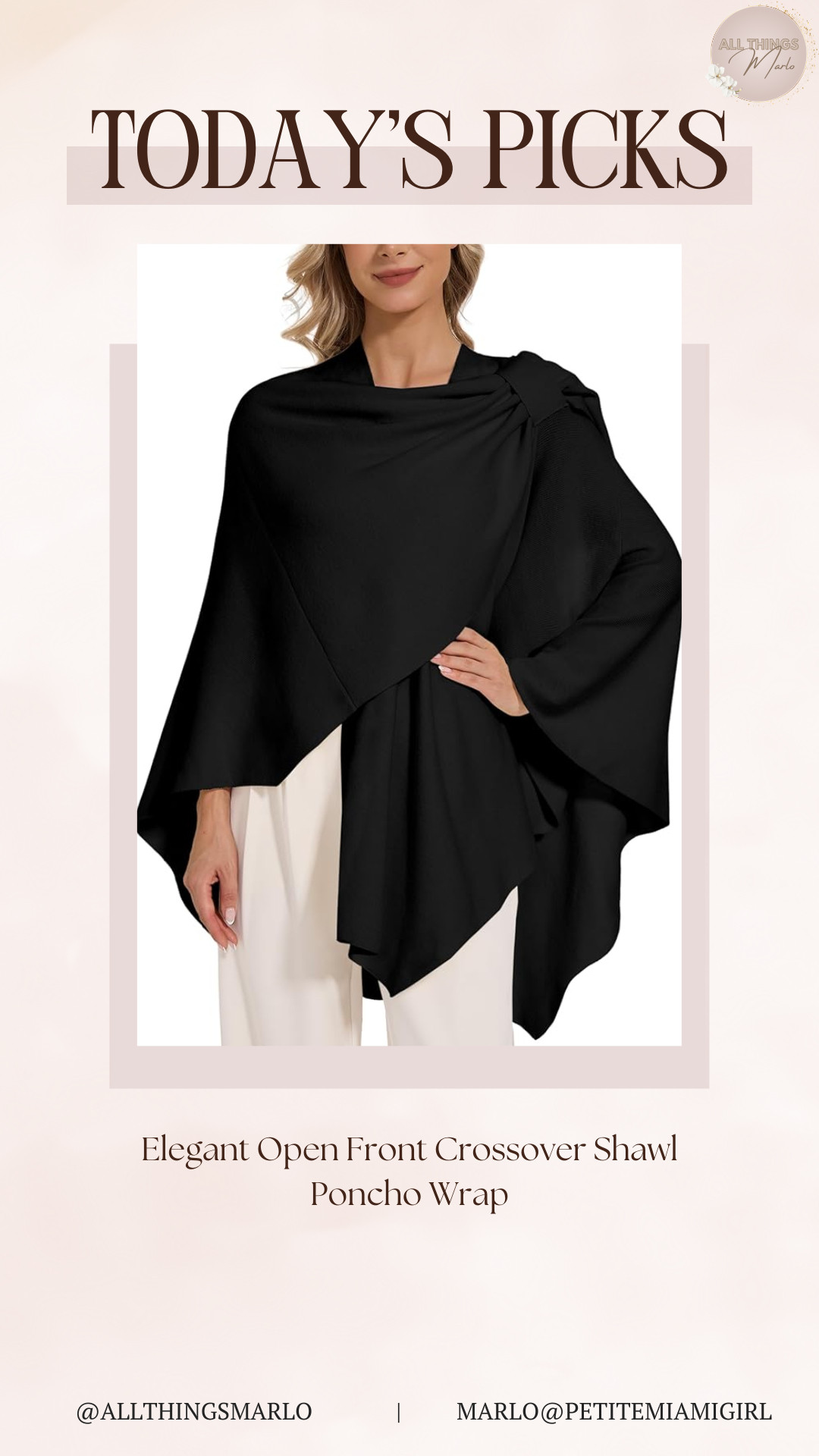 Elegant Open Front Crossover Shawl Poncho Wrap 

 #LTKSeasonal #LTKOver40 #LTKPetite