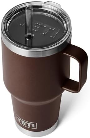 YETI Rambler Straw Mug, Stainless Steel Vacuum Insulated Mug with Stronghold Lid, Wetlands Brown,... | Amazon (UK)