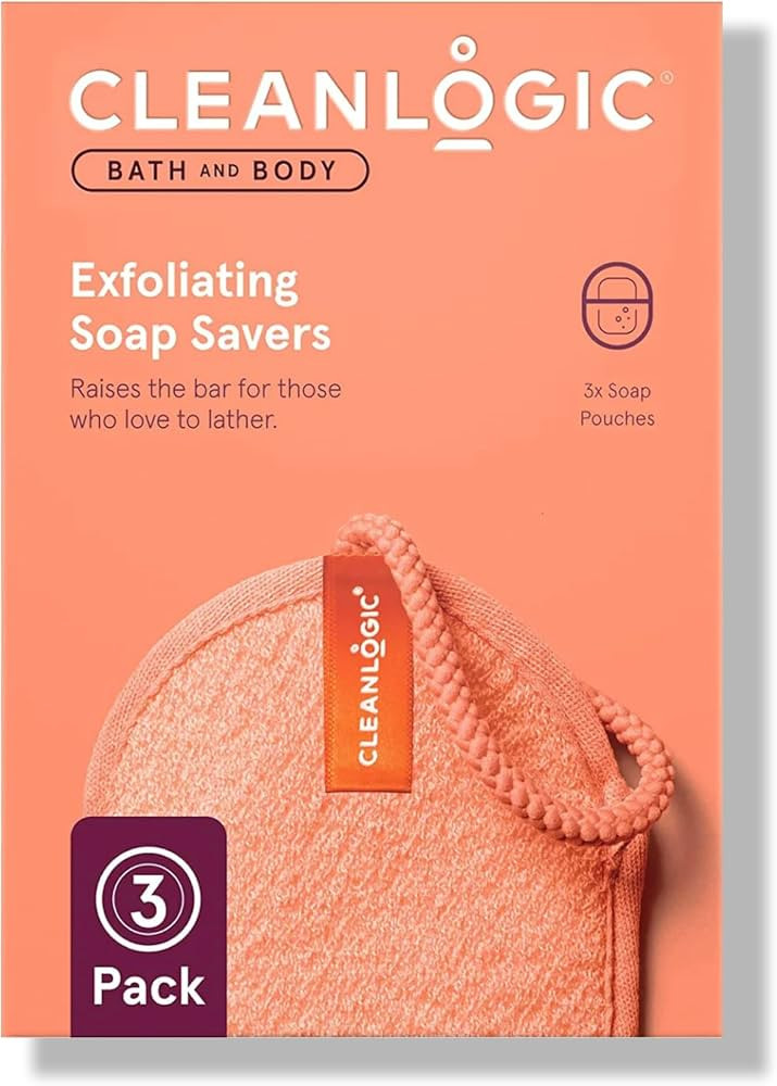 Cleanlogic Bath & Body Exfoliating Soap Saver, Exfoliator Scrubber Pouch, Daily Skincare Routine ... | Amazon (US)