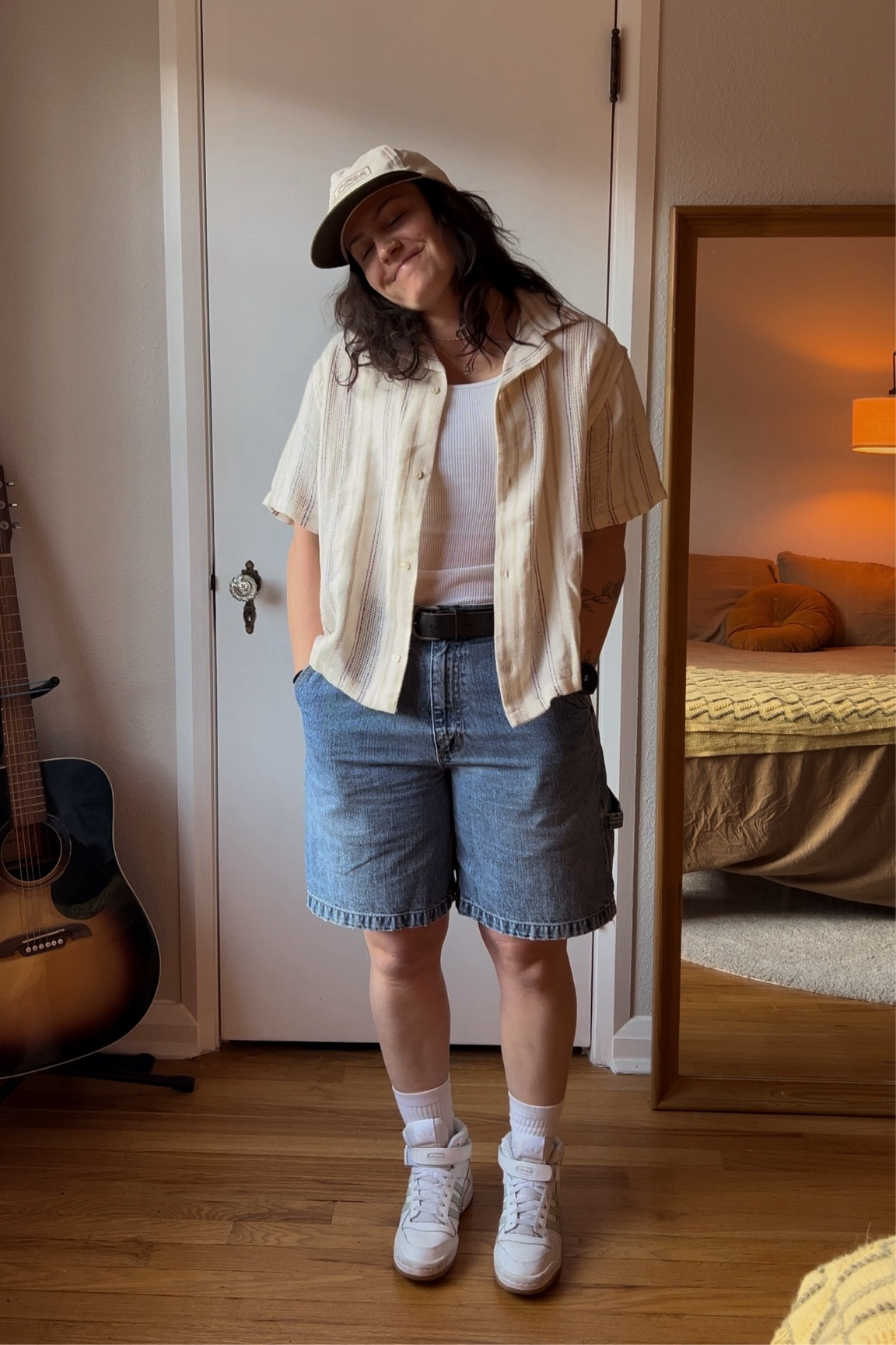 Top - XS
Jorts - 36

#LTKActive #LTKMidsize #LTKWorkwear