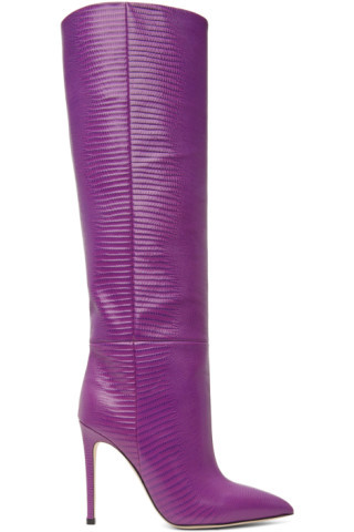 Purple Stiletto Boots | SSENSE