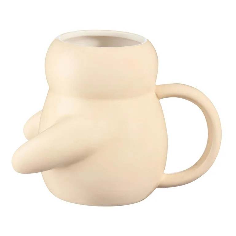 Mainstays 15.55 oz Cream Sculpted Hug Earthenware Mug | Walmart (US)