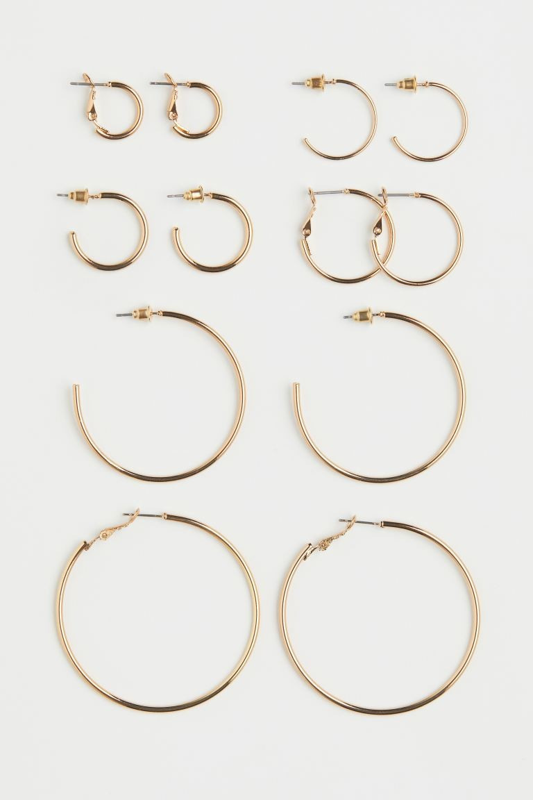 6 Pairs Hoop Earrings | H&M (US + CA)