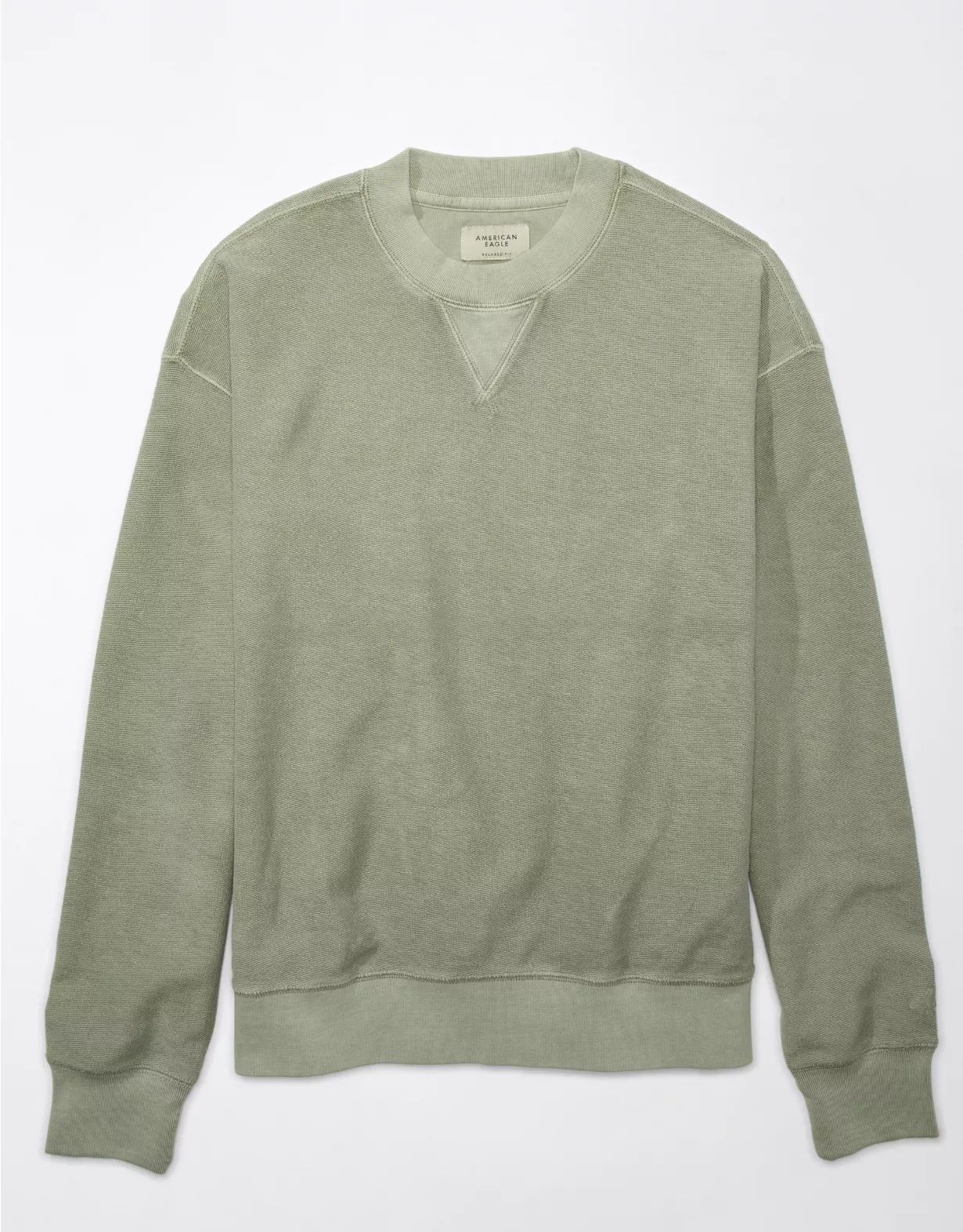 AE Solid Crewneck Sweatshirt | American Eagle Outfitters (US & CA)