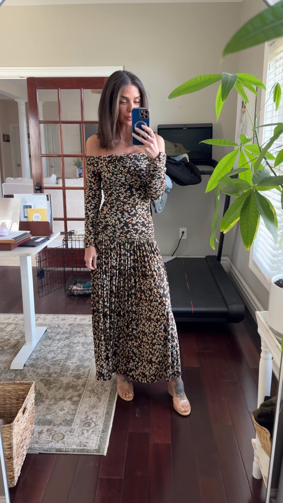 This Farm Rio floral maxi is so comfortable and the perfect early spring transition piece. On major sale (50% off!) 