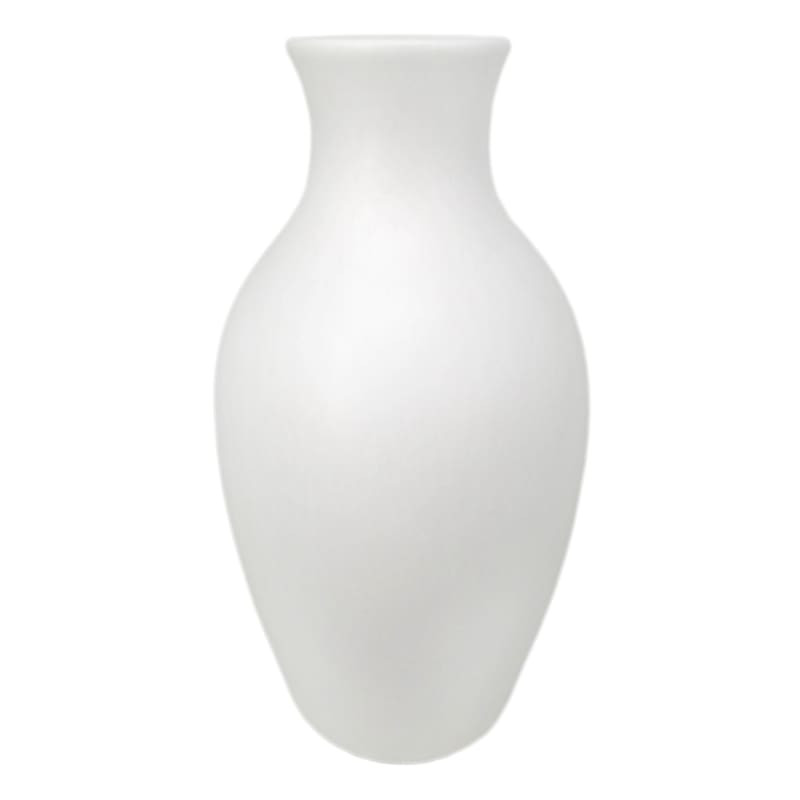White Ceramic Vase, 9" | At Home
