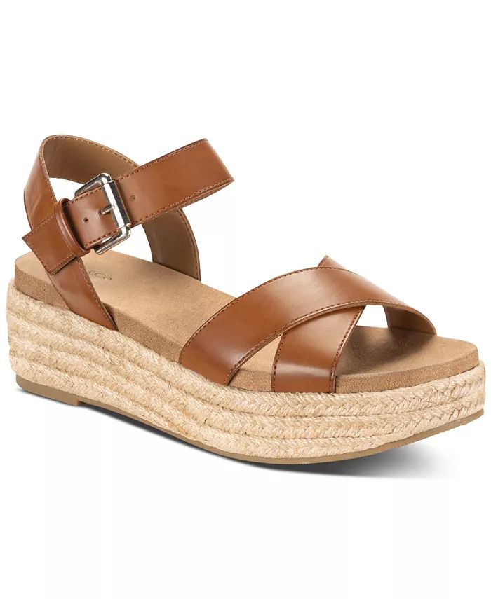 Style & Co Women's Emberr Ankle-Strap Espadrille Platform Wedge Sandals, Created for Macy's - Mac... | Macy's