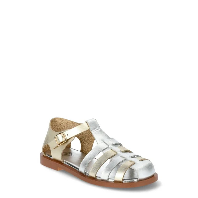 Wonder Nation Little and Big Girls’ Fisherman Sandals | Walmart (US)