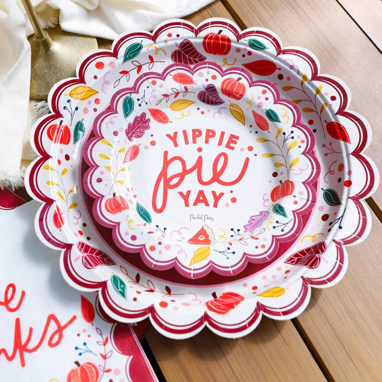 Packed Party "Yippee Pie Yay" 8" 10 ct. Disposable Dessert Plates - Walmart.com | Walmart (US)