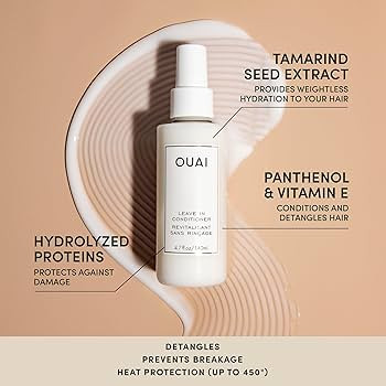OUAI Leave In Conditioner & Heat Protectant Spray - Prime Hair for Style, Smooth Flyaways, Add Sh... | Amazon (US)