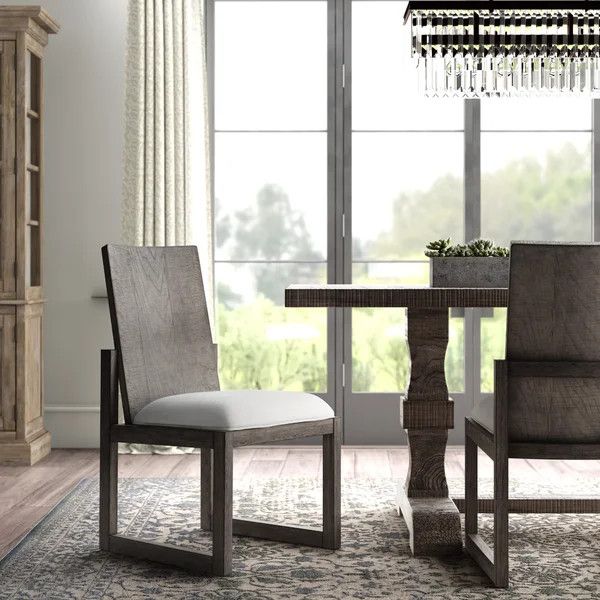 Kellen Linen Solid Back Side Chair (Set of 2) | Wayfair North America