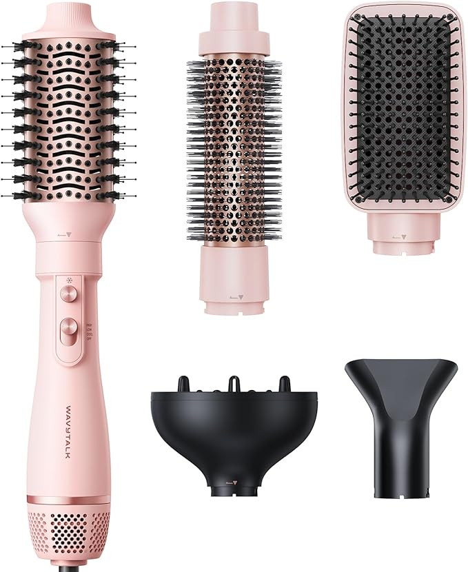 Blow Dryer Brush Set, Wavytalk Air Sculpt 5-in-1 Hot Air Brush Set, Multi Hair Styler for Salon B... | Amazon (US)