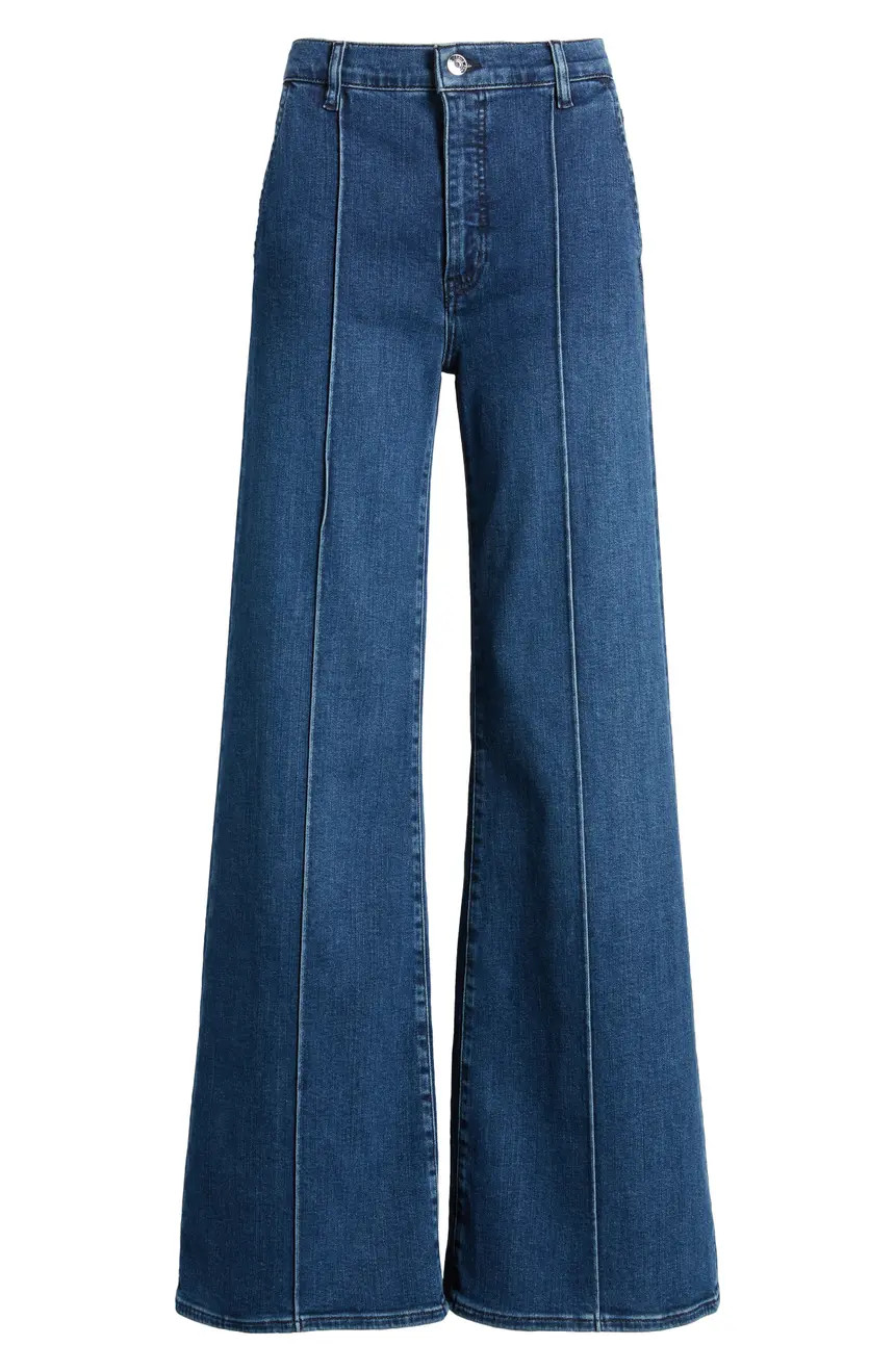 FRAME The Pintuck High Waist Wide Leg Jeans | Nordstrom | Nordstrom