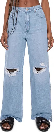 MOTHER The Fun Dip Ripped High Waist Wide Leg Jeans | Nordstrom | Nordstrom