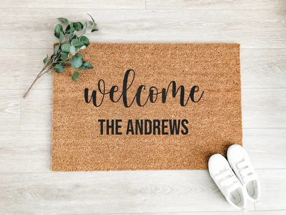 Family Name Doormat Housewarming Doormat Personalized | Etsy | Etsy (CAD)