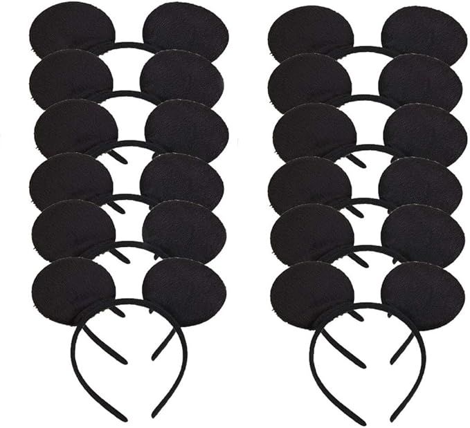 NiuZaiz Set of 12 Mouse Ears Headbands | Amazon (US)