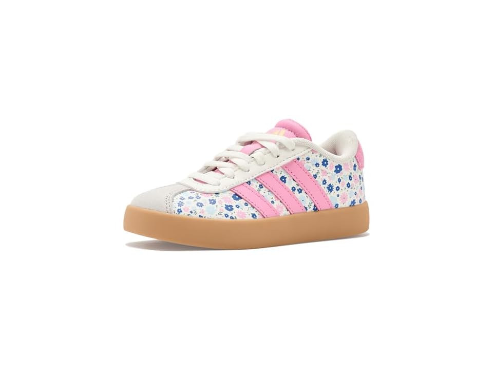 adidas Kids VL Court 3.0 Shoes (Little Kid/Big Kid) Kids Shoes Off-white/St Tropic Bloom/Ice Blue: 3.5 Big Kid M | Zappos