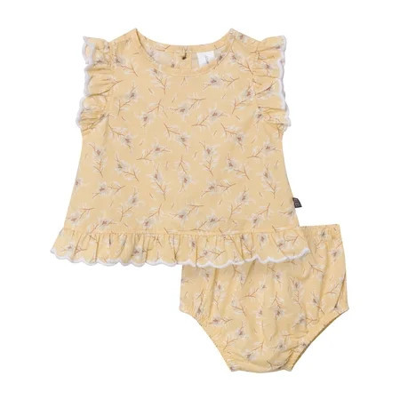 Modern Moments by Gerber Baby Girl Bloomer Outfit Set, 2-Piece, Sizes 0/3 Months - 24 Months | Walmart (US)