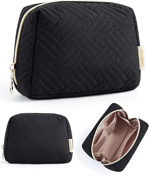 BAGSMART Small Makeup Bag, Travel Cosmetic Bag Make Up Pouch Small Travel Zipper Pouch,Water-resi... | Amazon (US)