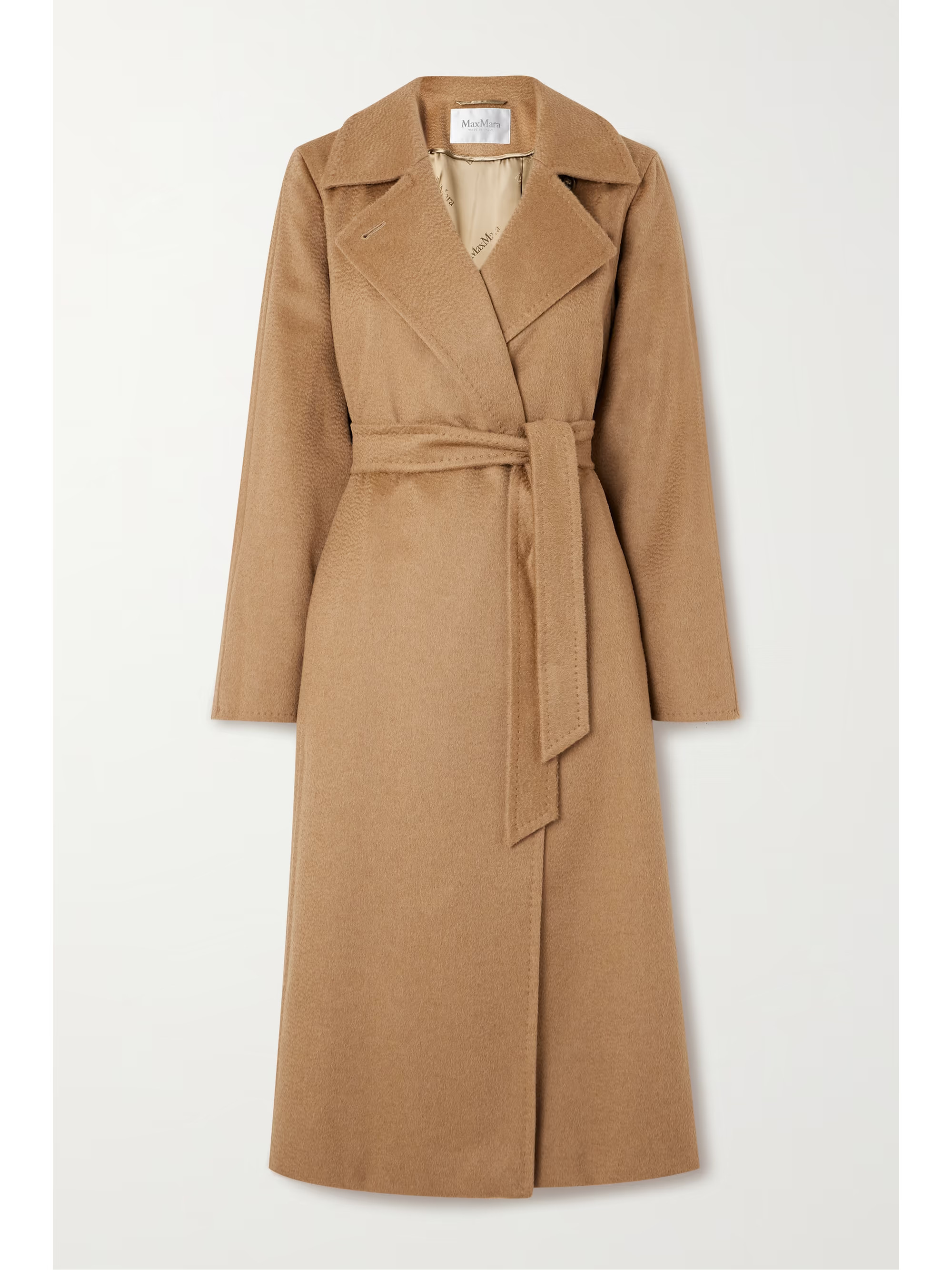 Manuela Icon belted camel hair coat | NET-A-PORTER (US)