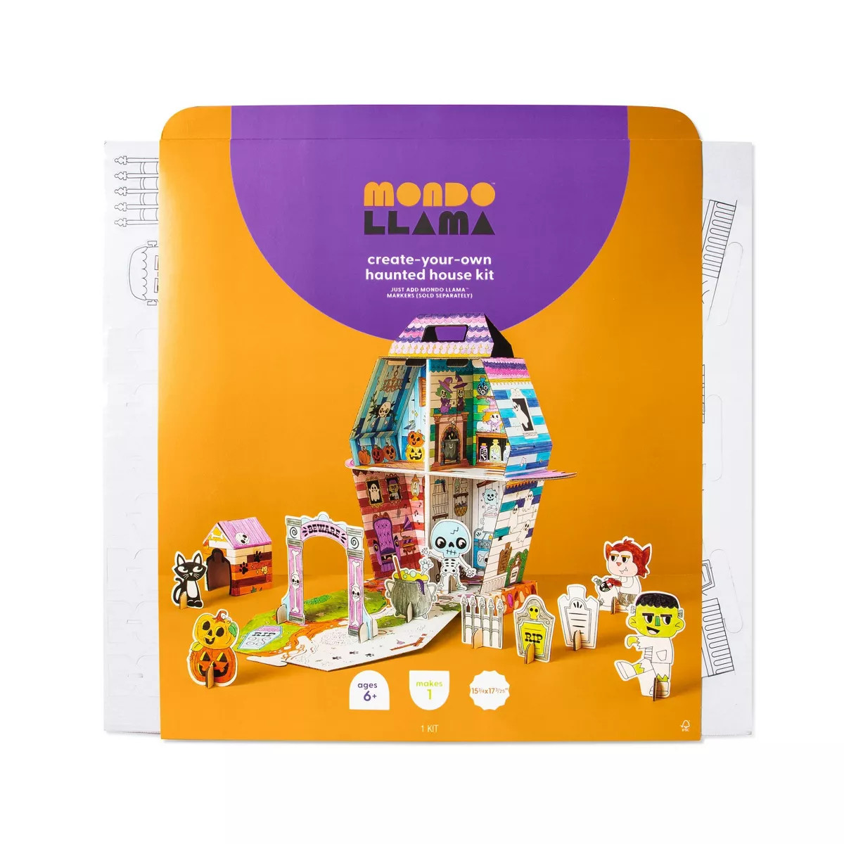 Halloween Color-Your-Own Haunted House Kit - Mondo Llama™ | Target