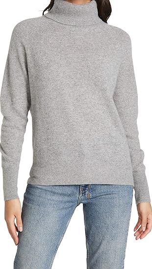 White + Warren Women's Ribbed Trim Cashmere Turtleneck | Amazon (US)