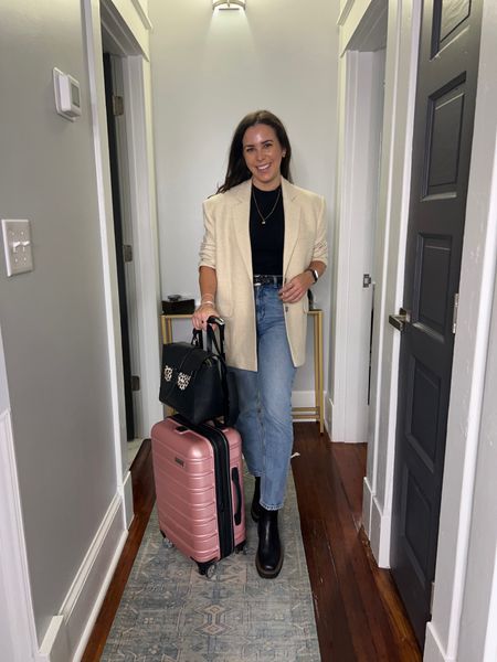 Travel outfit ready to land and have fun.
These are my fave boots to do lots of walking in.

Casual travel outfit. Fall travel outfit. Oversized blazer. Lug boots.

#LTKsalealert #LTKstyletip #LTKtravel