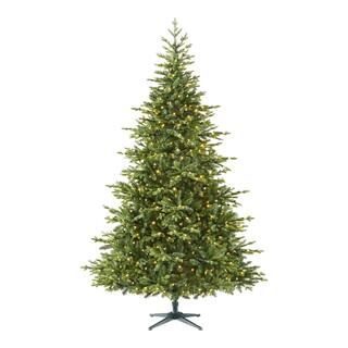 7.5 ft Lanier Nobel Fir LED Pre-Lit Artificial Christmas Tree with 500 Color Changing Mini Lights | The Home Depot