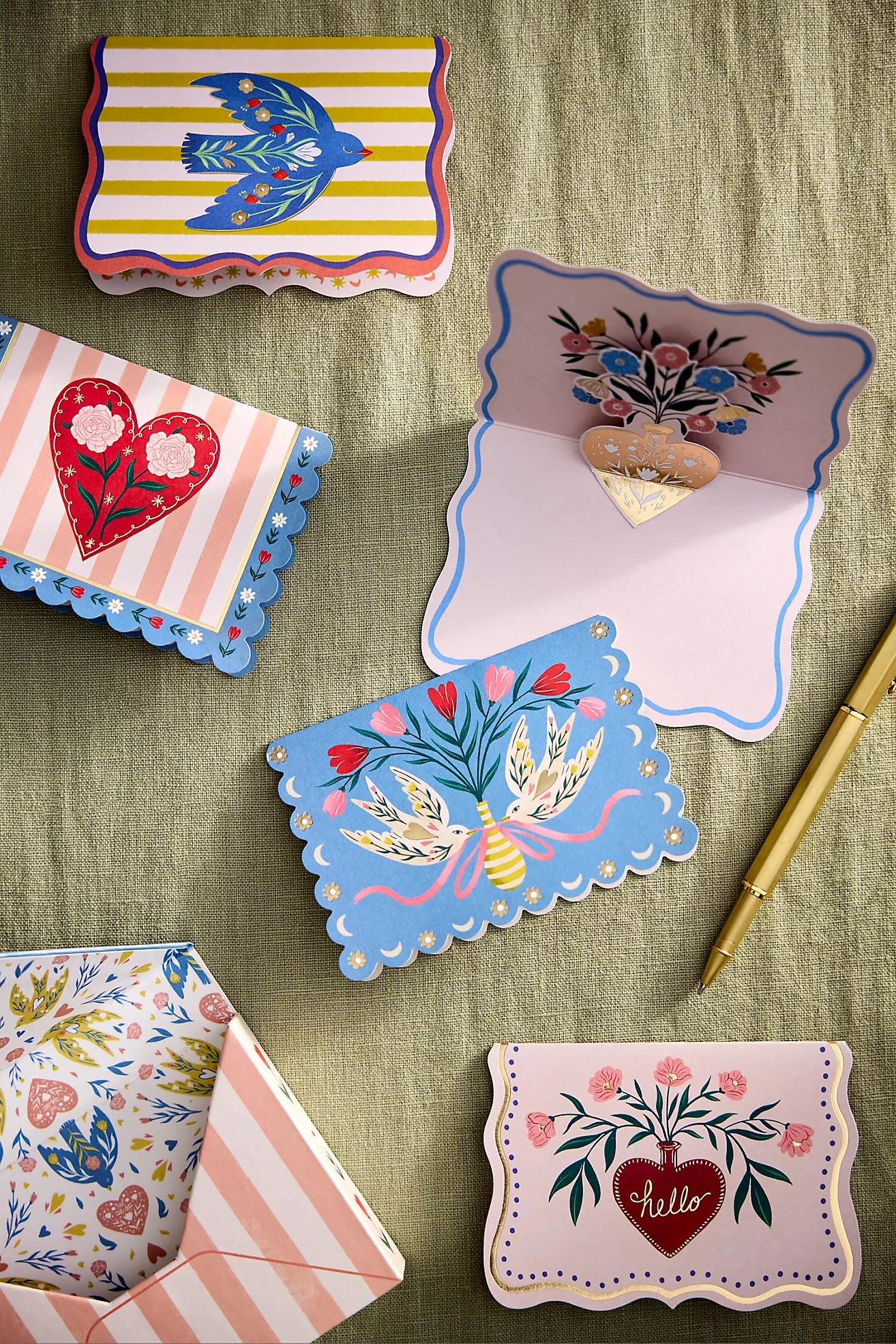 Pop-Up Valentine Cards, Set of 8 | Terrain