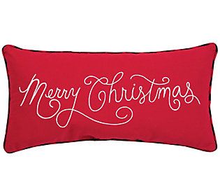 10"" x 20"" Merry Christmas Pillow by C&F Home | QVC
