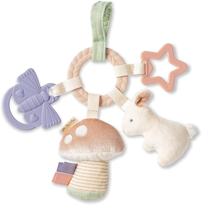 Itzy Ritzy Teething Activity Toy - Bitzy Busy Ring Features Braided Teething Ring and Dangling To... | Amazon (US)