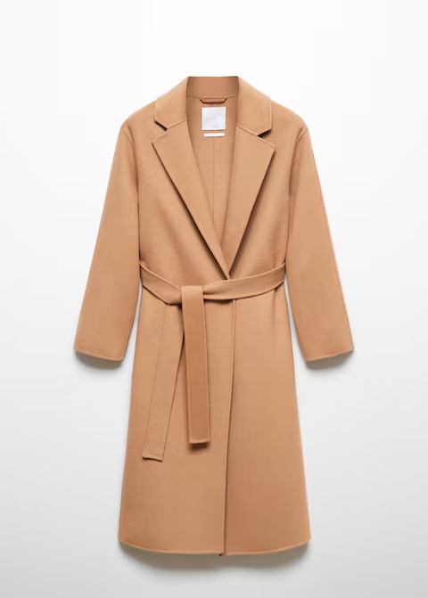 Belt handmade coat -  Women | Mango USA | MANGO (US)