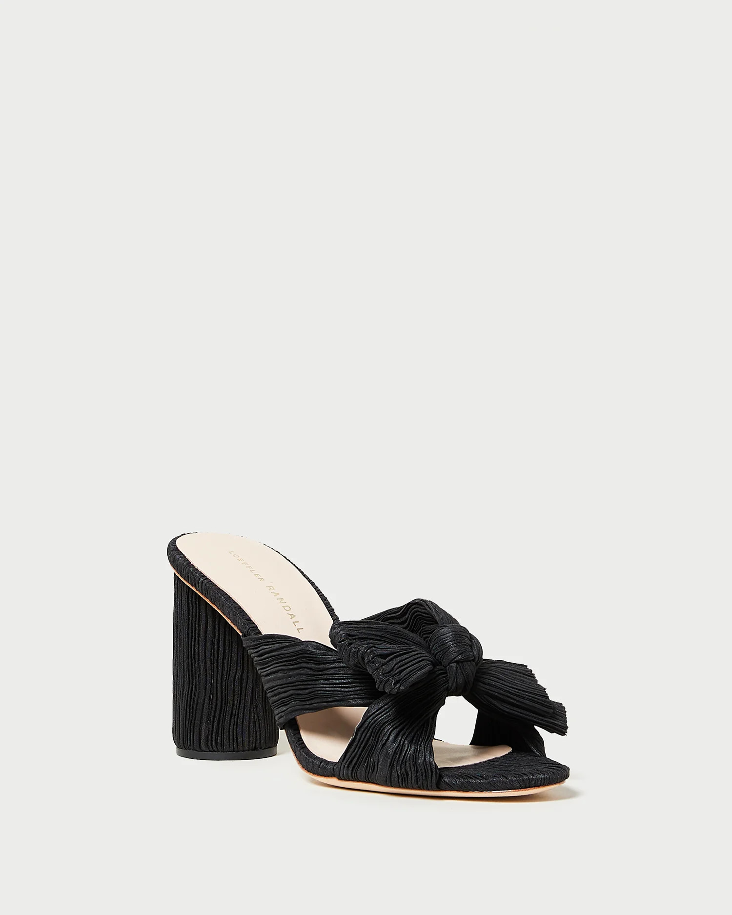 Penny Black Pleated Bow Heel | Loeffler Randall
