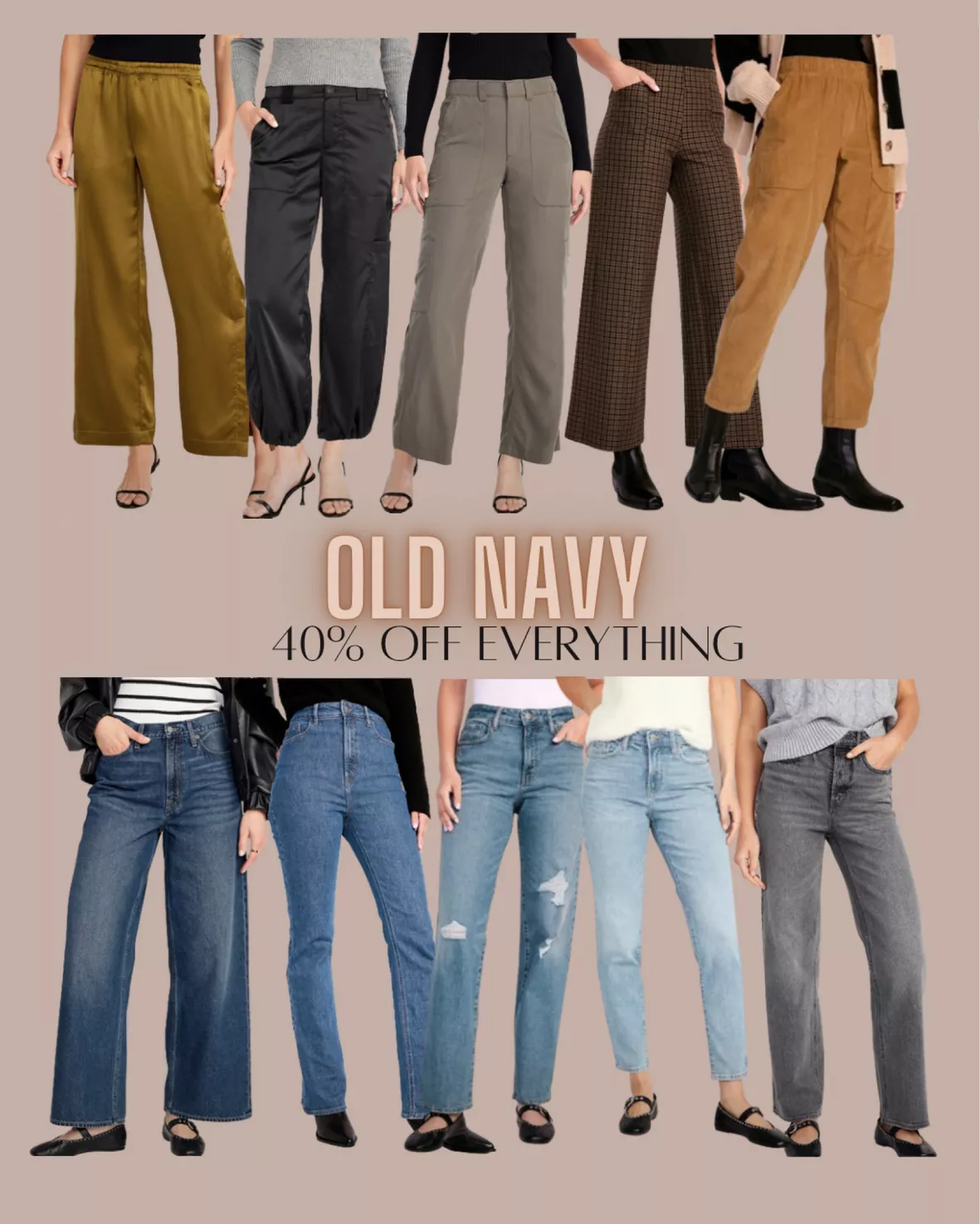 High-Waisted Canvas Wide-Leg Workwear Pants for Women, Old Navy