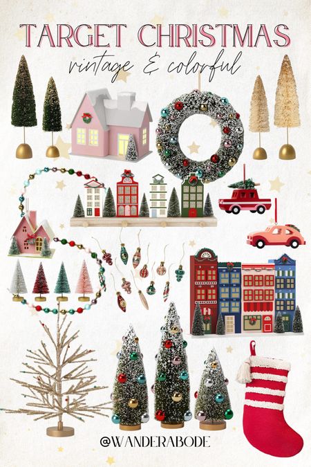 Colorful vintage inspired Christmas decor at Target! Hurry, because things are already selling out!

Vintage Christmas, Christmas decor, Target Christmas, bottlebrush trees

#LTKHoliday #LTKhome